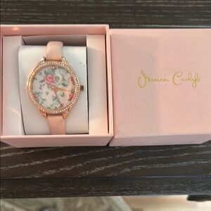 Pink and Gold Minimalist Watch with Silicone Band